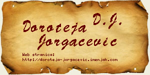 Doroteja Jorgačević vizit kartica